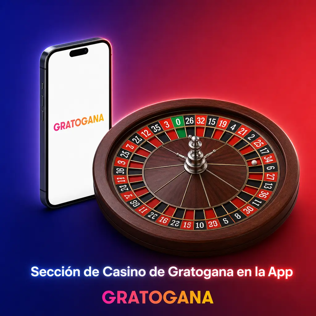 Sección de casino móvil de Gratogana con categorías de juegos