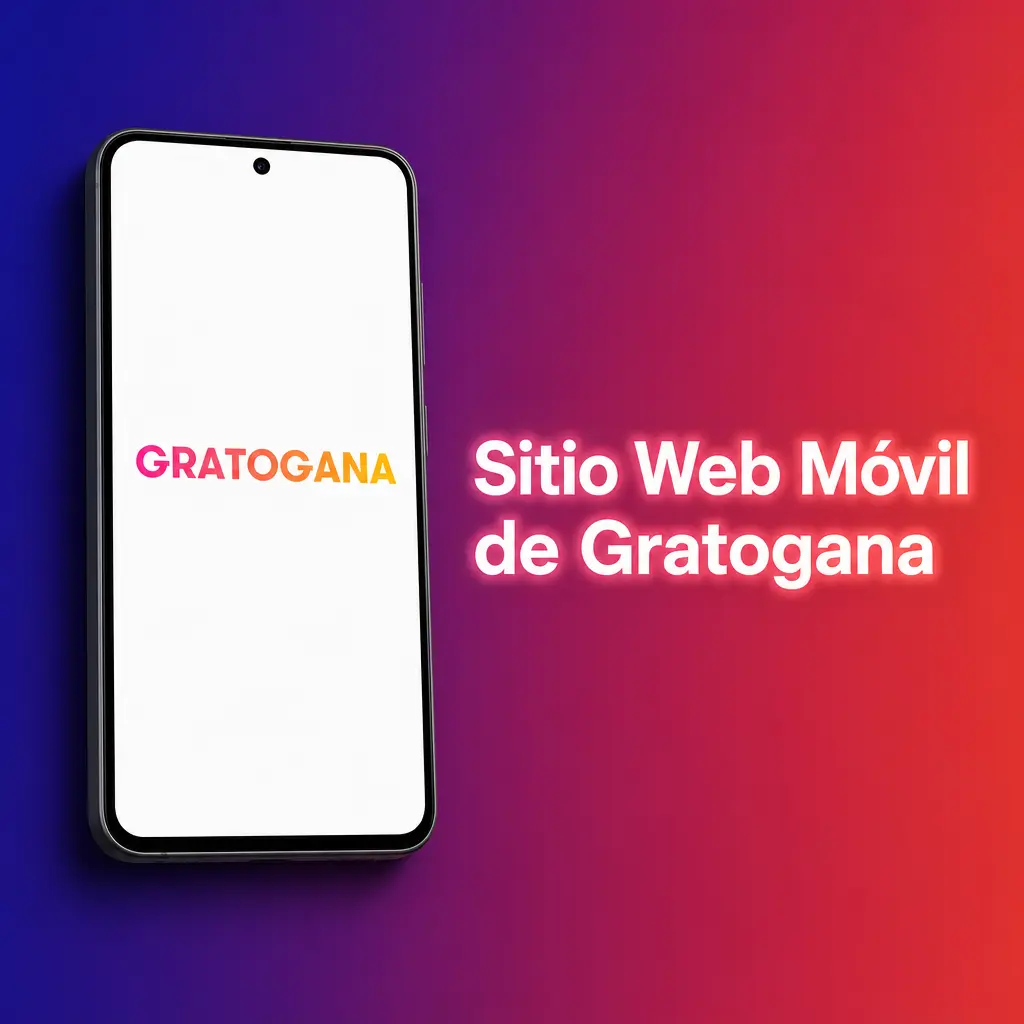 Sitio web móvil de Gratogana en un smartphone